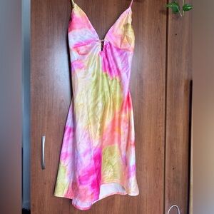 Dynamite Multi-Coloured Mini Satin Dress
